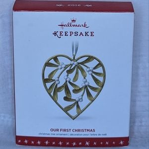 2016 HALLMARK KEEPSAKE ORNAMENT, "OUR FIRST CHRISTMAS"